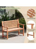 COSTWAY Gartenbank Holz 2-Sitzer Sitzbank in Hellbraun