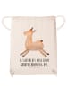 Mr. & Mrs. Panda Sportbeutel Lama Springen mit Spruch in Creme