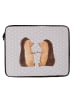 Mr. & Mrs. Panda Laptop Tasche Igel Liebe ohne Spruch in Grau Pastell