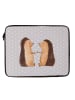 Mr. & Mrs. Panda Notebook Tasche Igel Liebe ohne Spruch in Grau Pastell