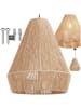 tectake Pendelleuchte Suri aus Jute im Boho-Stil, 40W
