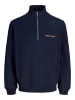Jack & Jones Sweatshirt mit halbem Reißverschluss in Sky Captain