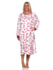 NORMANN Nachthemd langarm Kuschel interlock - 87445 in rose