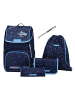 SCHNEIDERS Ergojet Schulranzen-Set 6-teilig in black blue