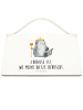 Mr. & Mrs. Panda Deko Schild Katze König mit Spruch in Weiß