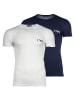 Emporio Armani T-Shirt 2er Pack in Blau/Weiß