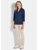 GOLDNER Shirt Elegantes Basic-Shirt mit V-Ausschnitt in marine
