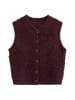 Marc O'Polo DENIM Ärmelloser Bubble-Bouclé-Cardigan regular in Rhubarb Jam