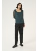 Kaffe Langarm-Bluse KAautumn Tight fit in Green/White Dot