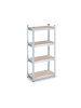 relaxdays 2 x Schwerlastregal in Hellbraun/ Silber - (B)60 x (H)120 x (T)30 cm