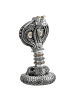 GILDE Figur Steampunk Cobra silberfarben - (H) 30,5 cm