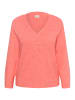 KAFFE curve Strickpullover KCjilanda Loose fit in Sun Kissed Coral Melange