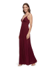 Vera Mont Chiffonkleid mit V-Ausschnitt in Deep Dahlia