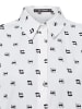 Karl Lagerfeld Bluse Ikon AOP in weiß schwarz
