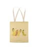 Mr. & Mrs. Panda Tote Bag Raupe Schmetterling ohne Spruch in Gelb Pastell