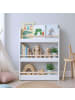 relaxdays Bücherregal in Weiß/ Natur - (B)60 x (H)90 x (T)20 cm