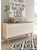 Feldmann-Wohnen Sideboard Merle Eiche Riviera / weiß 160 / 40 / 83cm