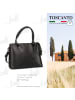Toscanto Leder Schultertasche Toscanto Tasche schwarz ca. 37cm