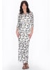 Usha Women Dress in offwhite black