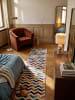 KADIMA DESIGN Kurzflor-Teppich Pflegeleicht MEON Geometrisch Streifen Wohnzimmer
