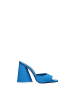 The Attico Hellblau Satin Plateau Sandalen