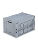 relaxdays 4x Klappbox in Grau - 60 l
