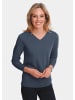 GOLDNER Pullover mit V-Ausschnitt in jeansblau