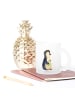Mr. & Mrs. Panda Teeglas Pinguin Blumen ohne Spruch in Transparent