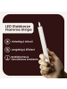 STAR Trading LED Stabkerze Flamme Stripe 2er-Set aus Wachs, weiß in Weiß