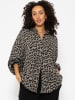 SASSYCLASSY Oversize Musselin Bluse in Taupe, Leo