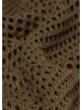 GOLDNER Sommerlicher Strickpullover mit Ajourmuster in khaki