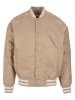 Urban Classics Urban Classics Racer Bomber Jacket in chalkdust