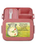 Mr. & Mrs. Panda Bento Box Chinchilla Blume Design mit Spruch in Rot Pastell