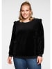 sheego Sweatshirt in schwarz