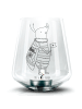 Mr. & Mrs. Panda Glas Kerzenhalter Nachtfalter Fähnchen ohne Spruch in Transparent