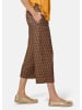 GOLDNER Kurzgröße:  Attraktive Druckhose Louisa mit weichem Fall in schwarz / milchkaffee