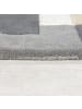 KADIMA DESIGN Wollteppich Kurzflor HALLEIN Geometrisch Abstrakt Naturfaser in Grau-Beige