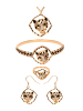 faina Women Jewelry Set in Rose Gold Black