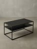 KADIMA DESIGN Couchtisch | Metall Schwarz, 100x60x45cm, Industrial, Stauraum