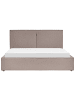 Beliani 2-tlg Doppelbett MOISSAC in Beige/Schwarz