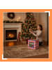 relaxdays 3 x Weihnachtskugel-Aufbewahrungsbox in Rot/ Weiß - (B)33 x (H)33 x (T)33 cm