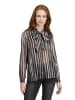 Betty Barclay Schlupfbluse mit Schleifenknoten in Black/Taupe