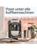 Cosumy 6 Cappuccino-Tassen aus weißer Keramik – mit Untertassen – 180 ml