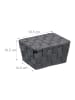 relaxdays 4x Aufbewahrungskorb in Grau - (B)19,5x (H)10,5 x (T)14,5 cm