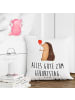 Mr. & Mrs. Panda Couchkissen Igel Luftballon mit Spruch in Weiß