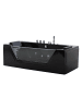 Beliani Whirlpool Badewannen SAMANA in Schwarz - (W) 71 x (H) 55 x (L) 153 cm
