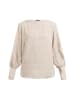 DreiMaster Damen Blusenshirt in Hellbeige Weiss