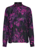 Kaffe Langarm-Bluse KAamber Regular fit in Black/Purple Painted Flower