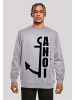 F4NT4STIC Sweatshirt Ahoi Anker Knut & Jan Hamburg in grau meliert