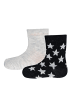 ewers 2er-Set Socken Sterne in schwarz - silber